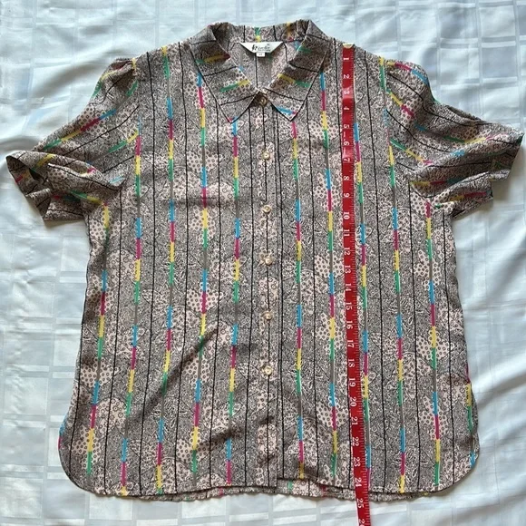 Revedor Button Up Pink Striped Blouse - Picture 7 of 12